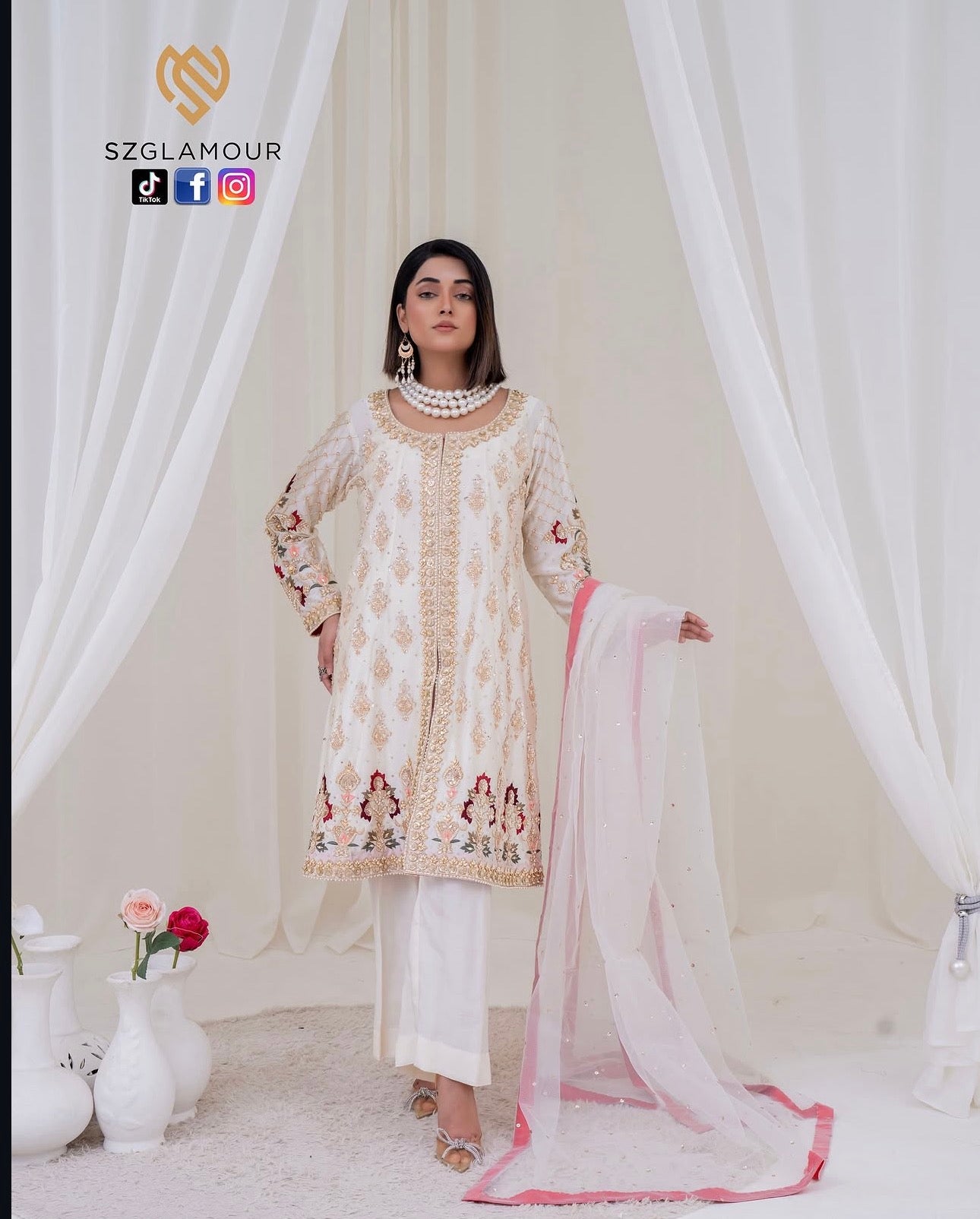 Delicate ivory tones