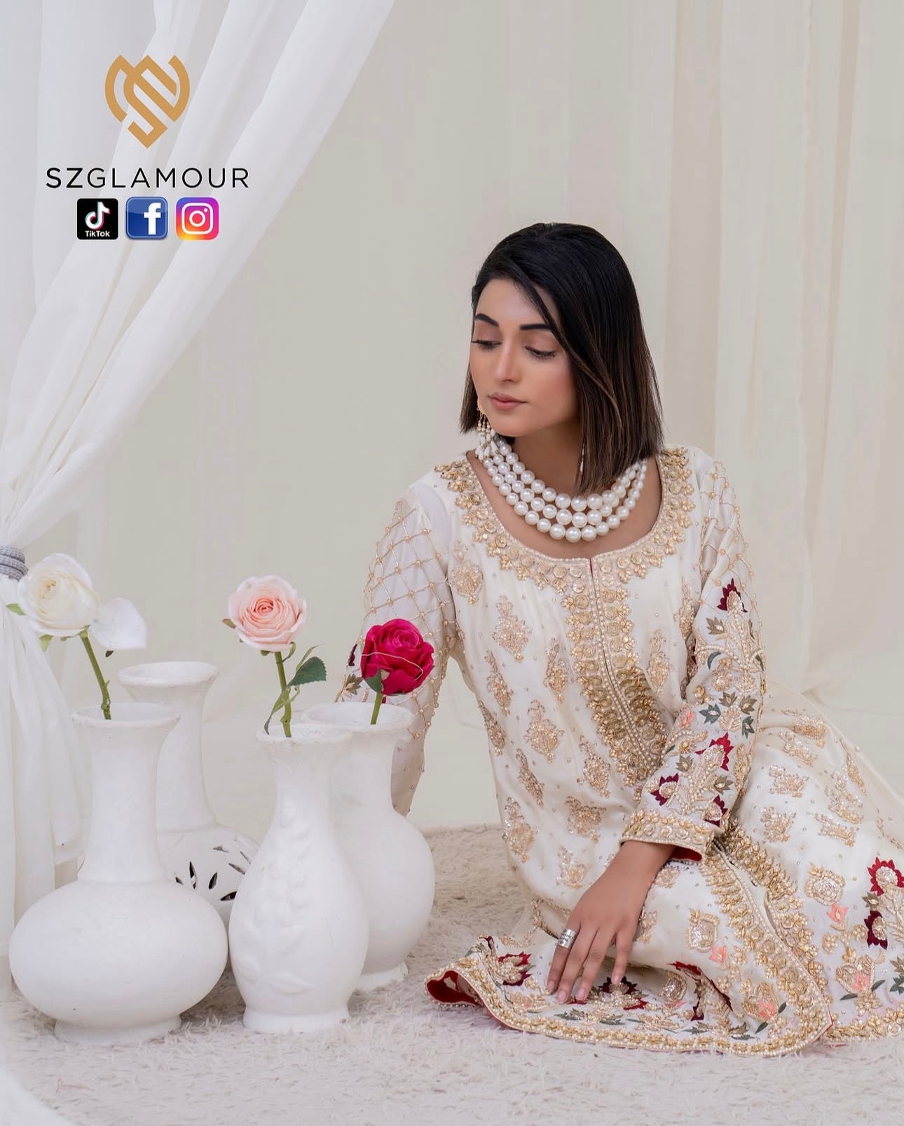 Delicate ivory tones