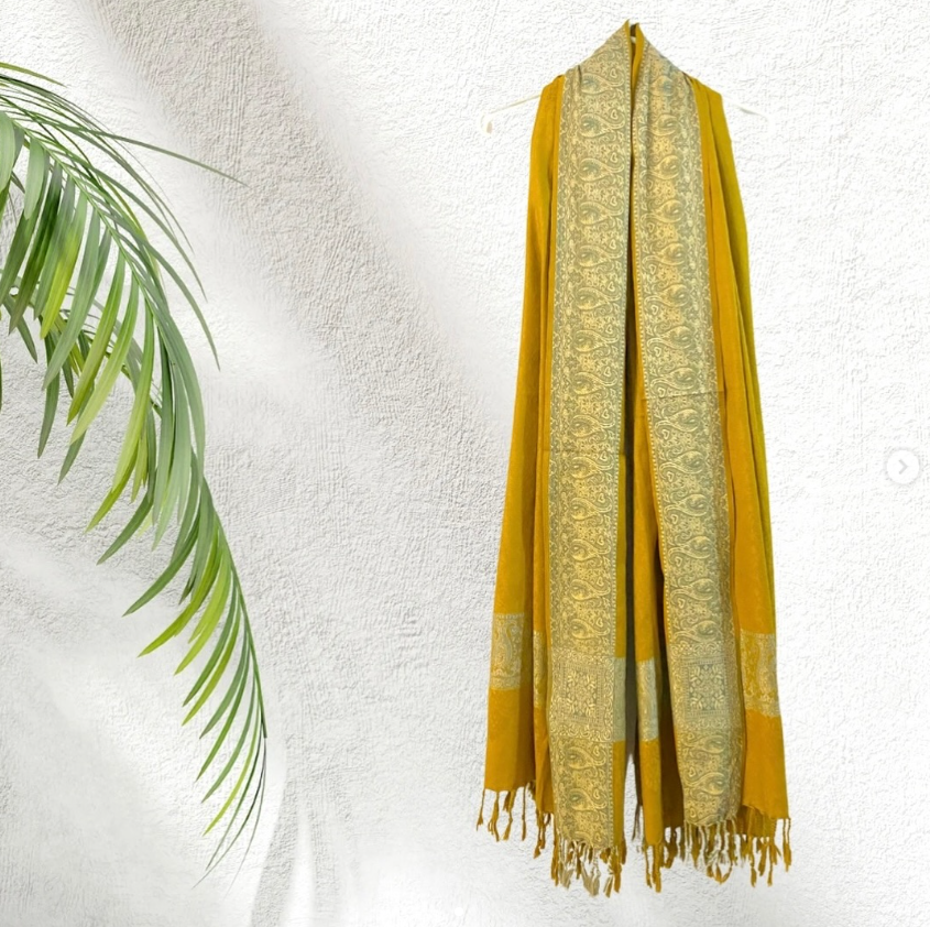 mustard yellow shawl