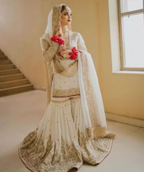 unstitched Nikkah ensemble (Contact on WhatsApp for customized order)